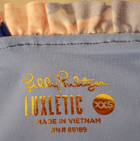 NWT Lilly Pulitzer UPF 50+ Luxletic Zahara Ruffle Sports Bra XXS - Picture 6 of 12
